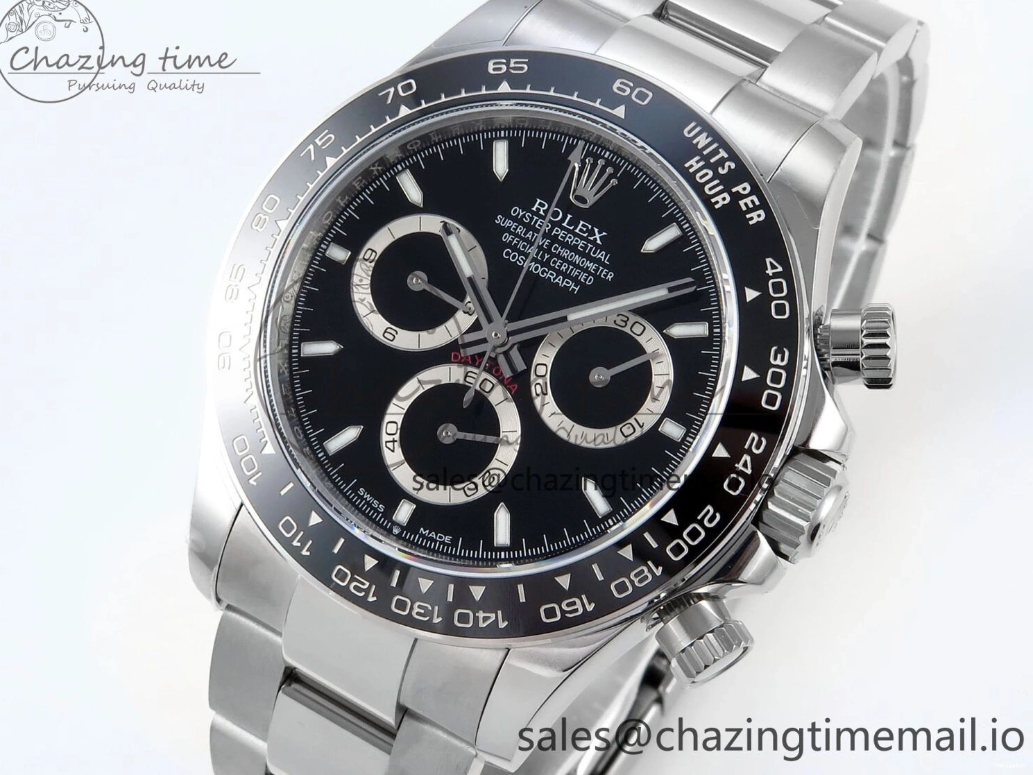 SH4131 QF on Black Edition Strap 126500 SS Daytona Bracelet 1:1 Best V5 Dial 0302